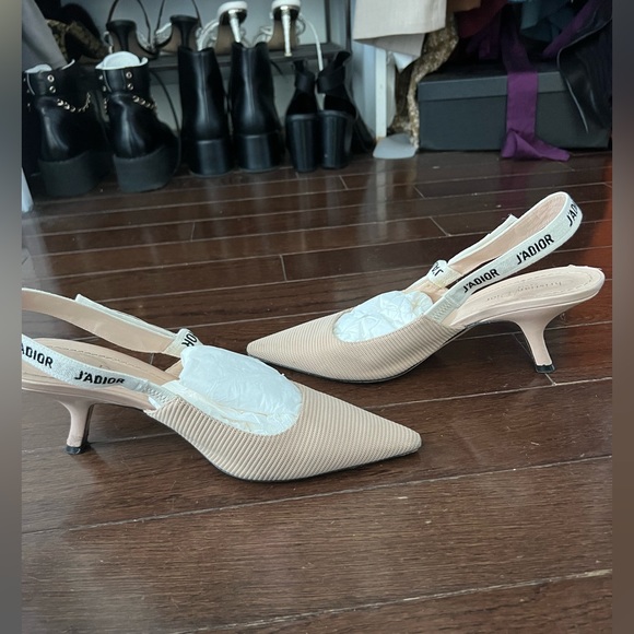 Jadior Slingback Pumps in Nude Fabric - Picture 15 of 16